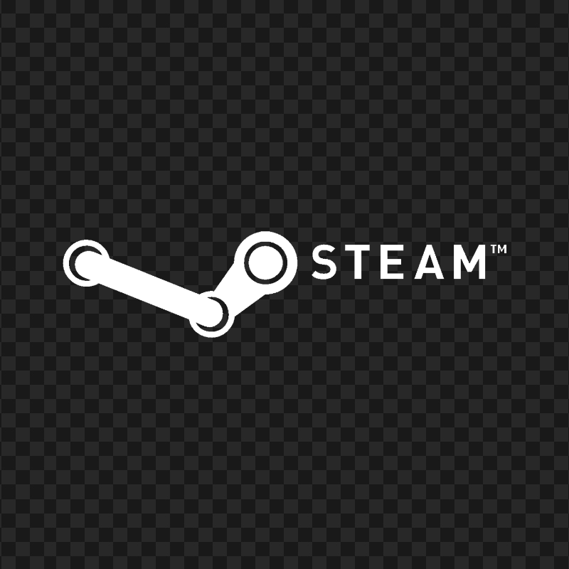 White Steam Logo Image PNG