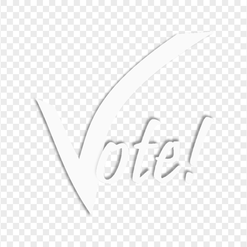 White Vote Word PNG Image