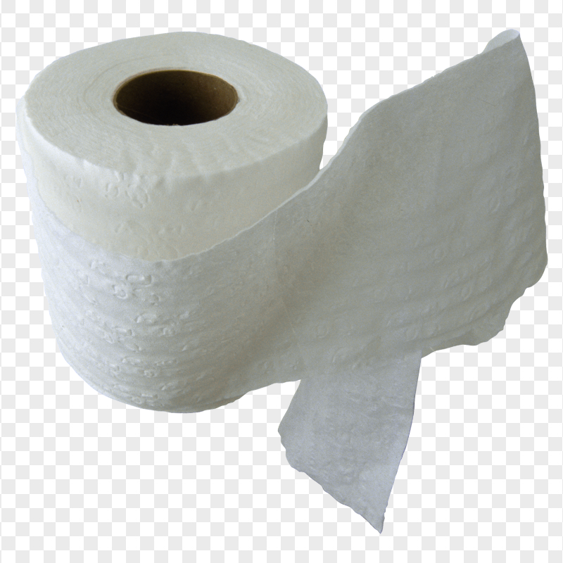 White Wc Toilet Paper Roll Tissue Isolated