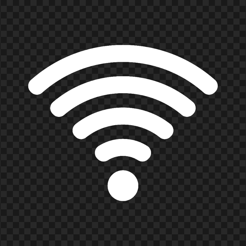 White Wireless Wifi Internet Connection Signal Icon PNG IMG