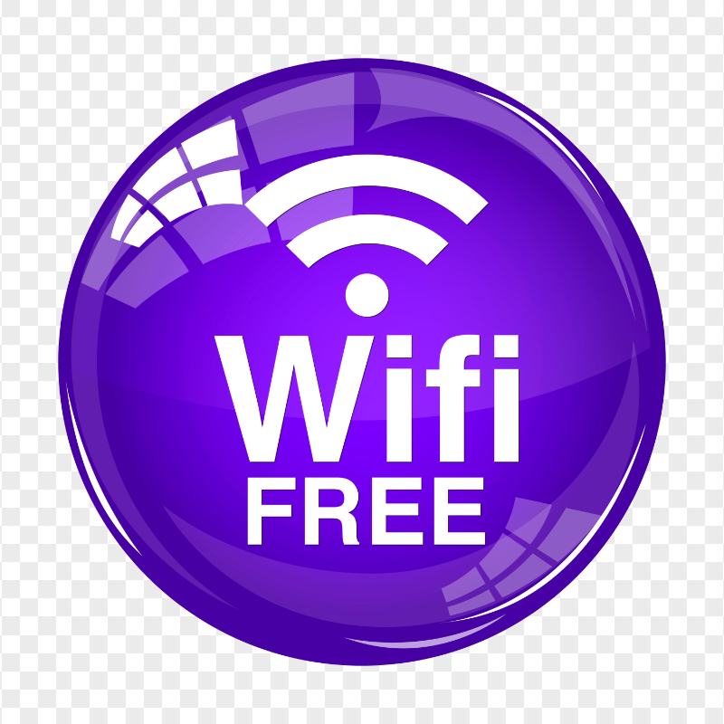 WIFI Free Round Purple Logo Sign FREE PNG