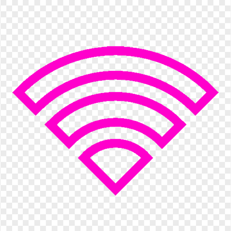 Wifi Pink Outline Logo Icon Symbol PNG IMG