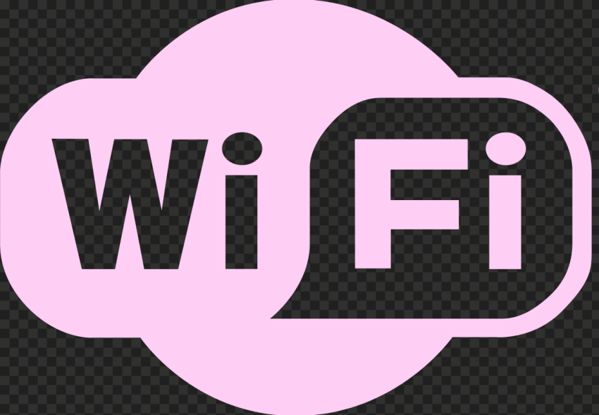 Wifi Wi-Fi Hotspot Wireless Pink Logo Sign FREE PNG