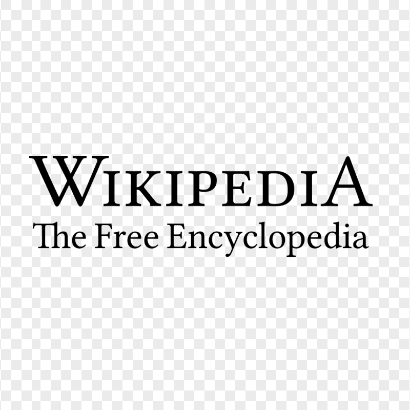 Wikipedia Text Logo HD PNG