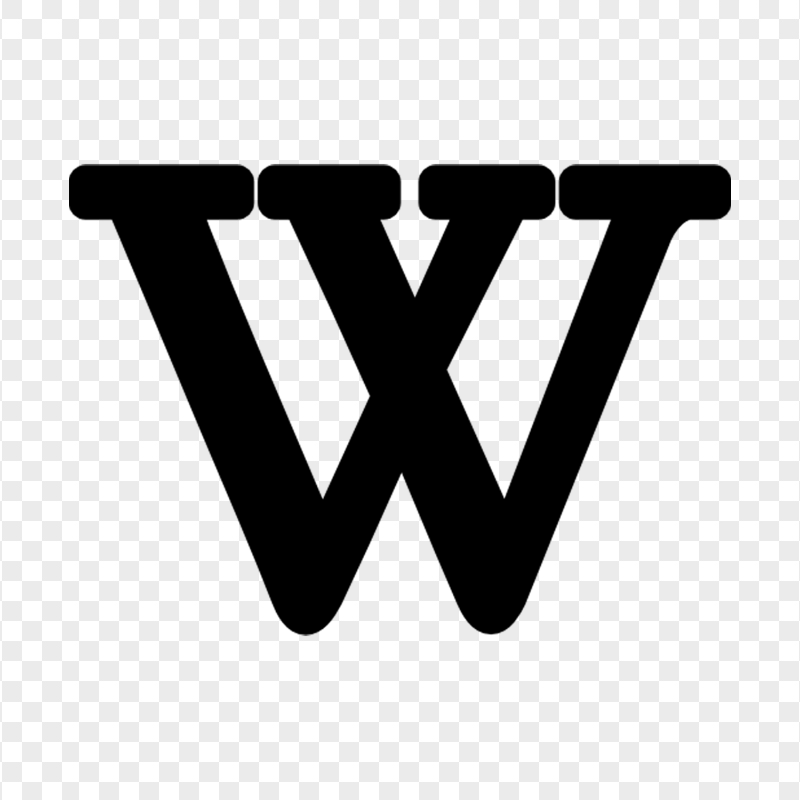 Wikipedia W Letter Icon PNG