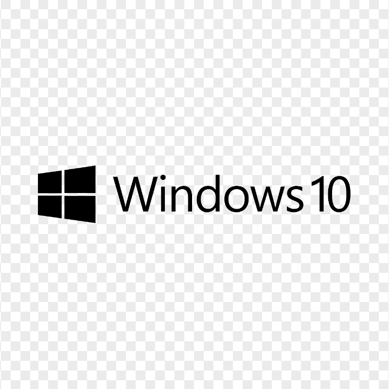 Windows 10 Black Logo Image PNG