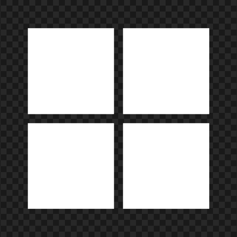 Windows 11 White Logo Icon PNG