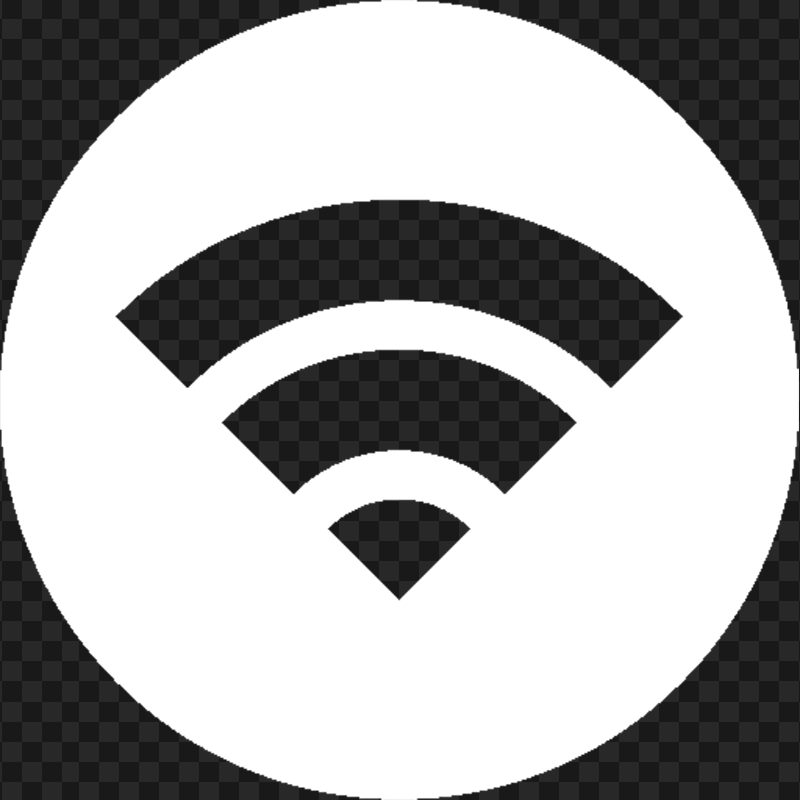 Wireless Wifi Round White Logo Icon Download PNG