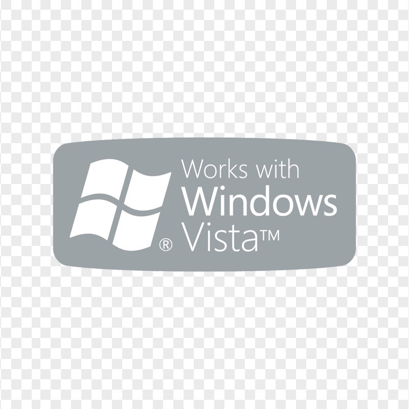 Works With Windows Vista Sticker PNG Image