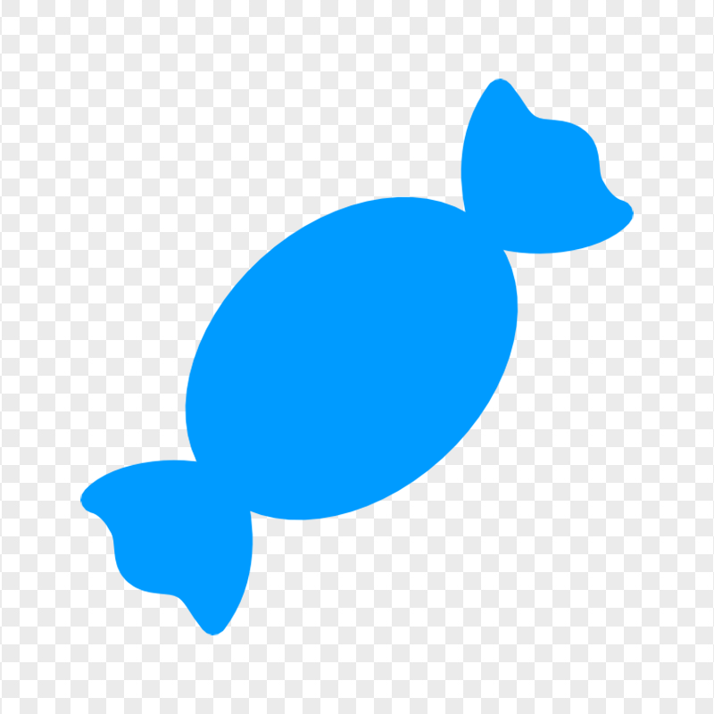 Wrapped Candy Blue Silhouette Icon PNG Image