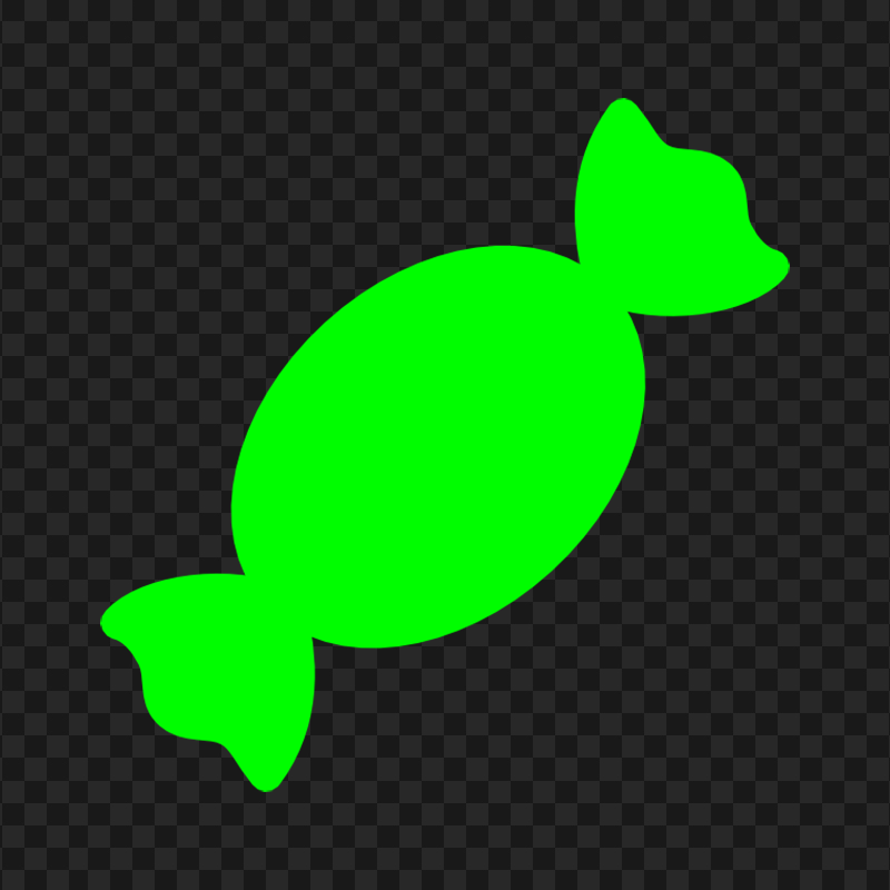 Wrapped Candy Green Silhouette Icon FREE PNG