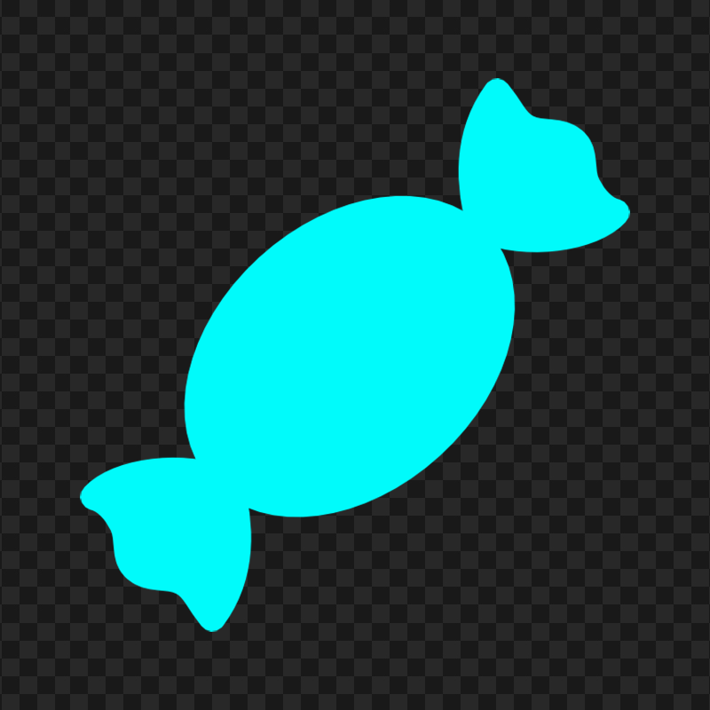 Wrapped Candy Smooth Blue Silhouette Icon PNG