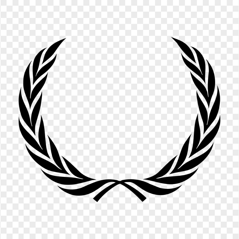 Wreath Laurel Black PNG