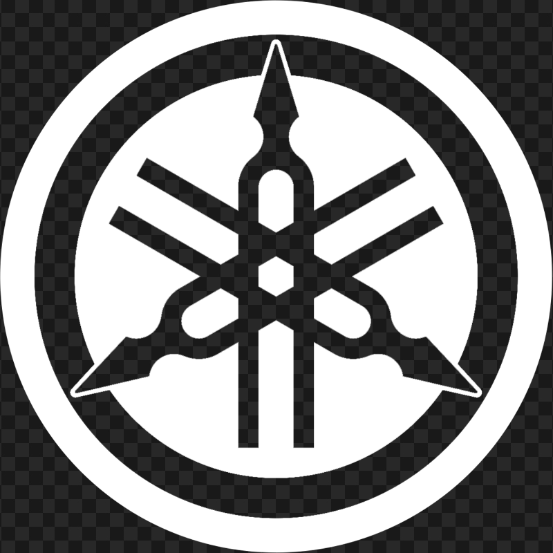 Yamaha White Sign Symbol Logo Icon PNG