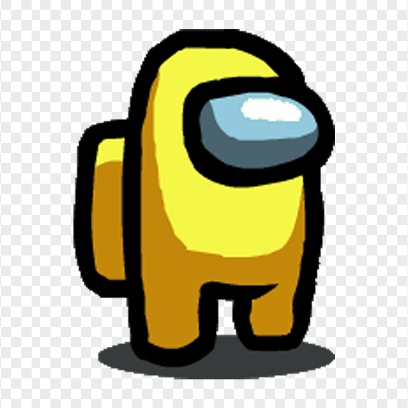 Yellow Among Us Character PNG