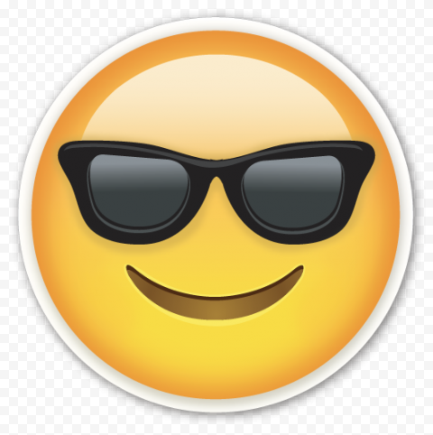 Yellow Emoji Face Smiling Sunglasses Emoticon