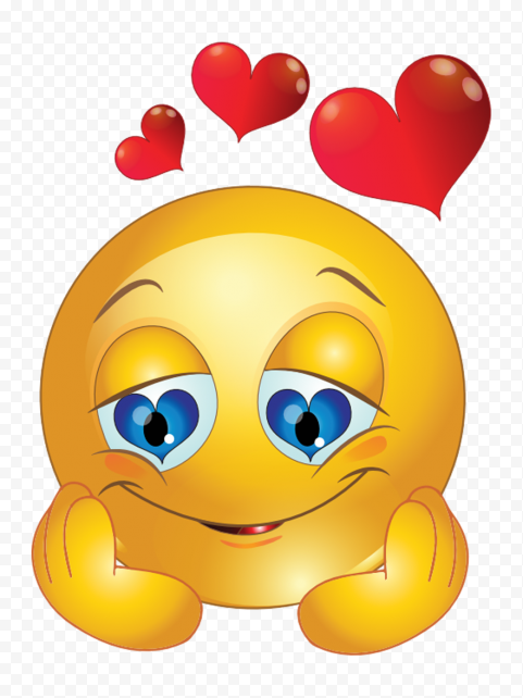 Yellow Emoji In Love HD PNG