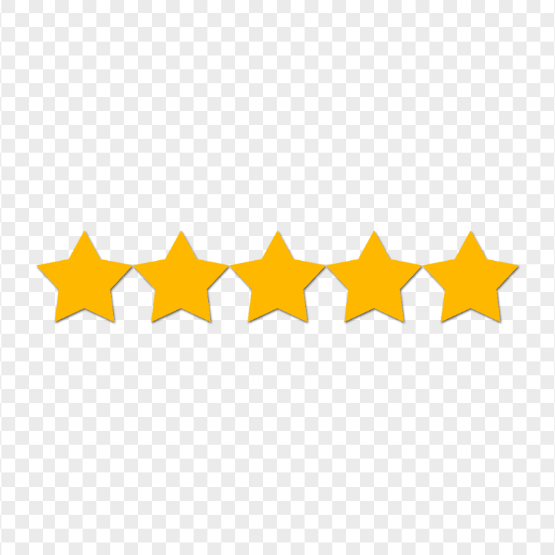 Yellow Five Stars Review Rating HD Transparent PNG