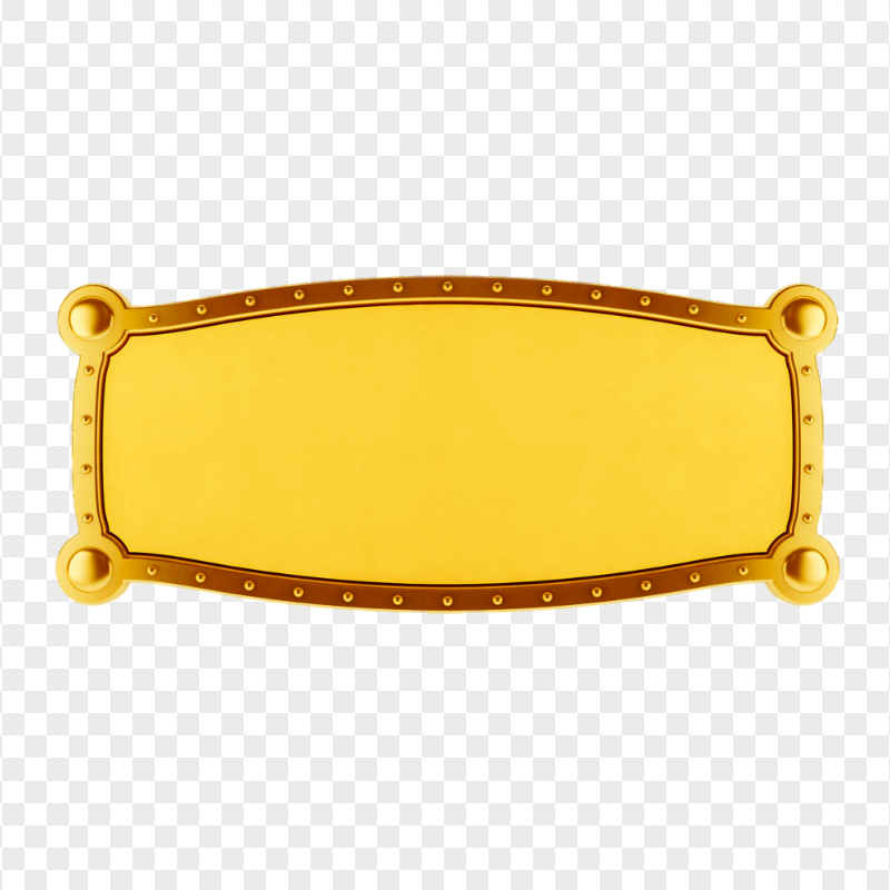 Yellow Gold Banner Illustration Download PNG