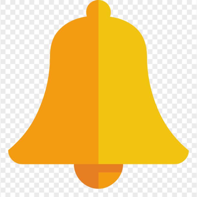 Yellow Gold Flat Youtube Bell Notification Icon