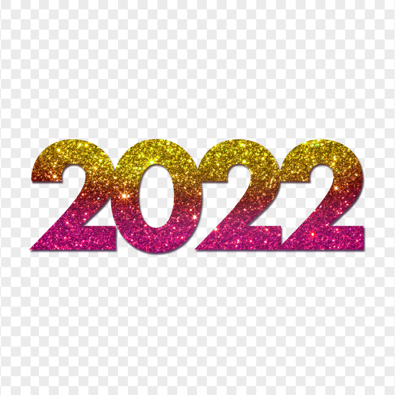 Yellow Gold & Pink  Glitter  2022 HD PNG