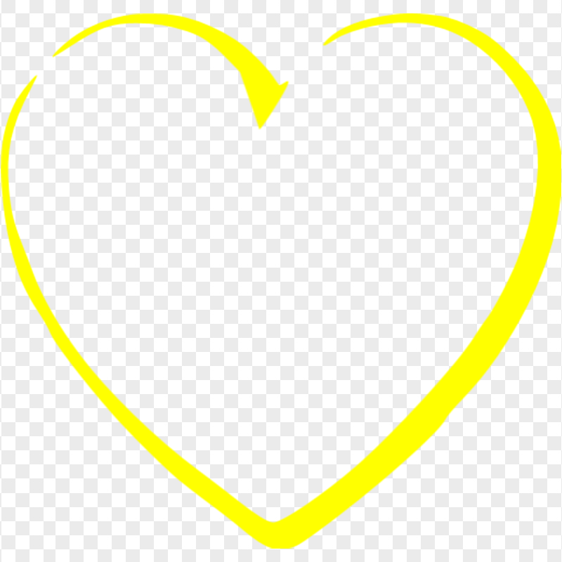 Yellow Heart Outline Art Effect