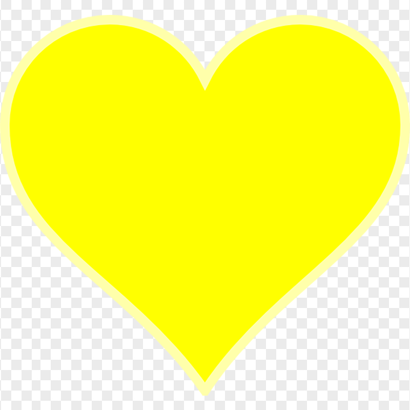 Yellow Heart With Light Yellow Border