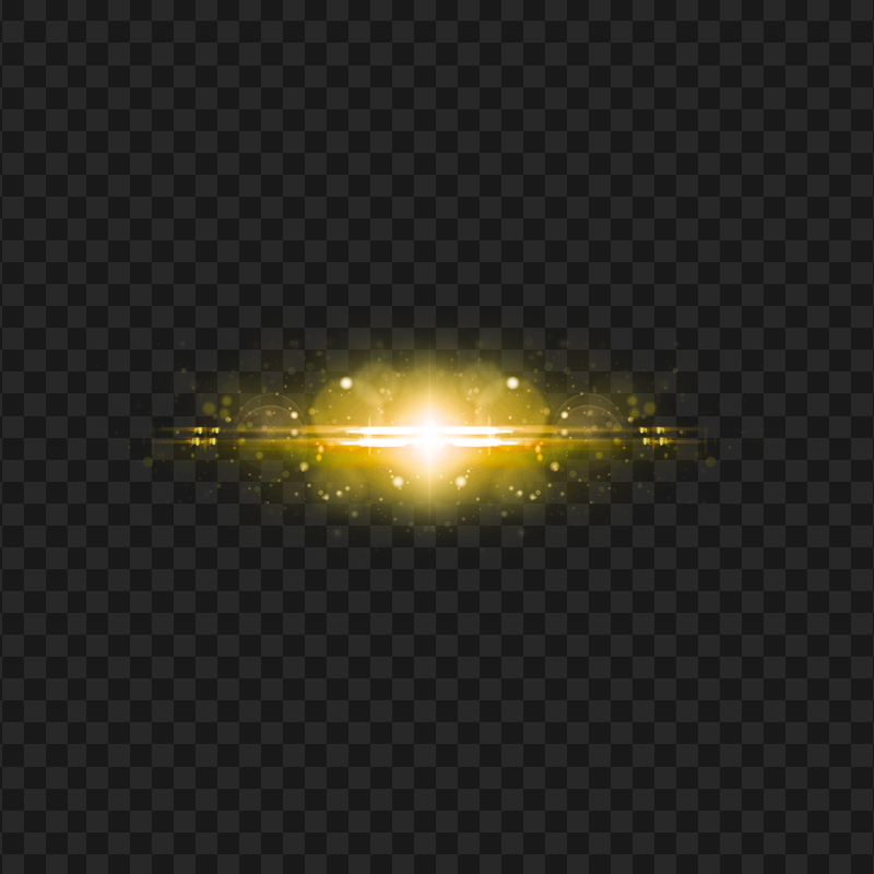 Yellow Lens Flare Light Effect PNG