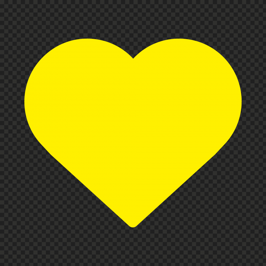 Yellow Like Heart Icon Silhouette PNG