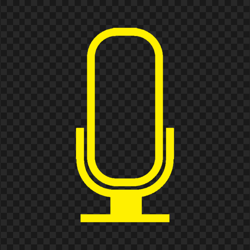 Yellow Microphone Mic Voice Sound Icon Transparent PNG