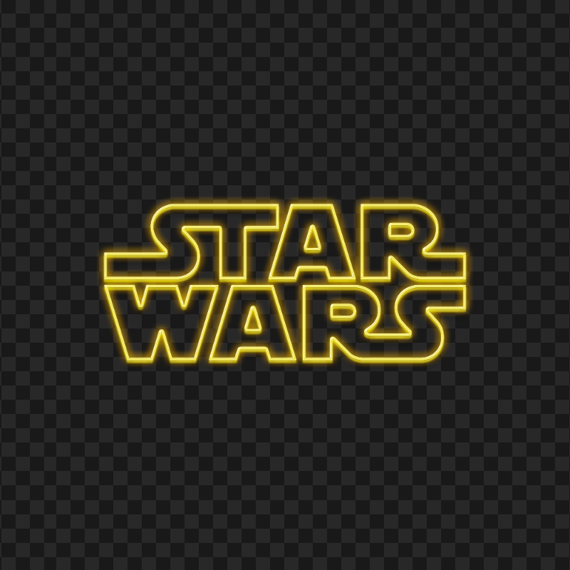 Yellow Neon Logo Star Wars HD PNG