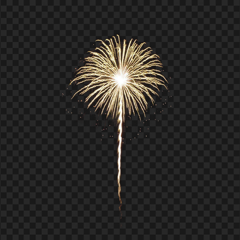 Yellow New Year Firework Celebration HD PNG