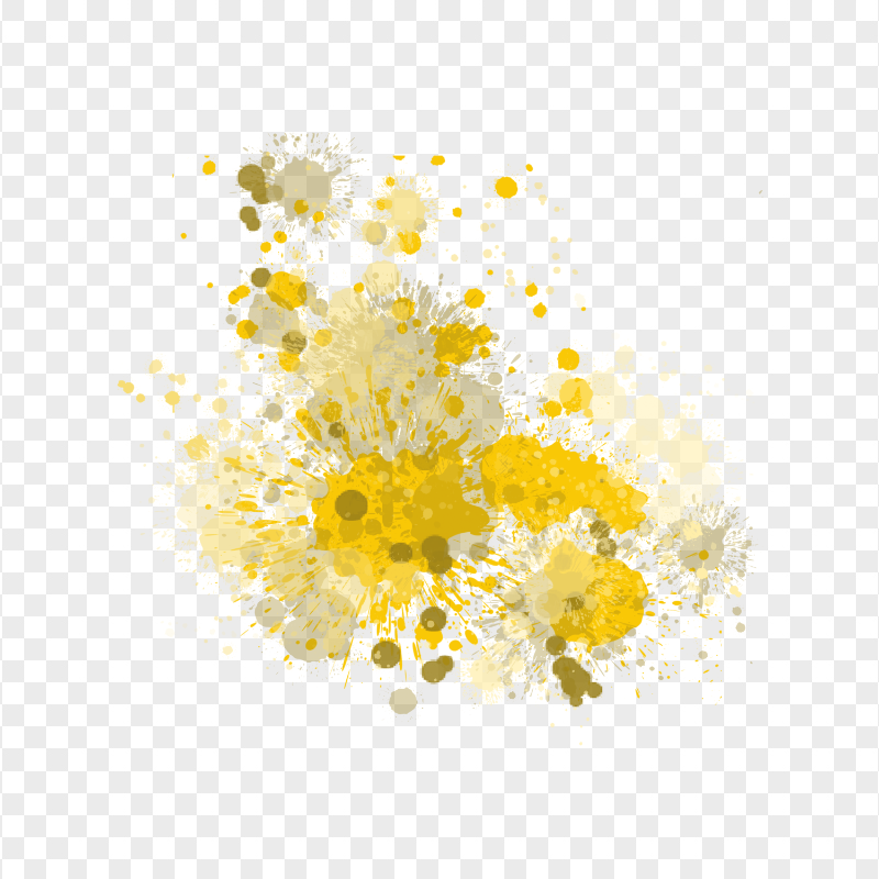 Yellow Paint Splash Effect HD Transparent Background