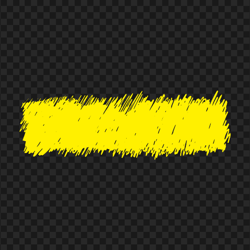 Yellow Pencil Scribble Banner HD PNG