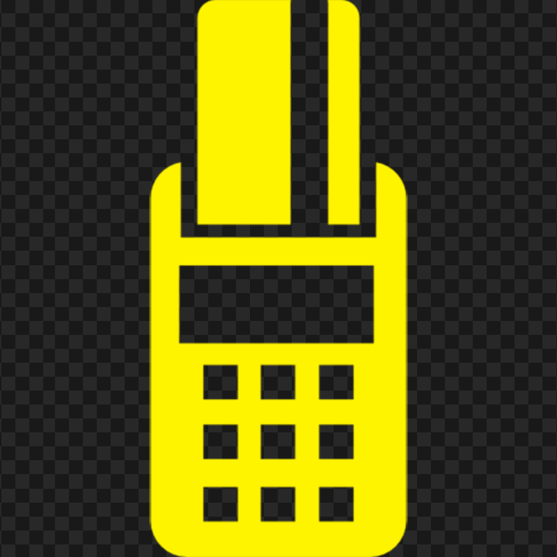 Yellow POS Credit Card Machine Icon PNG