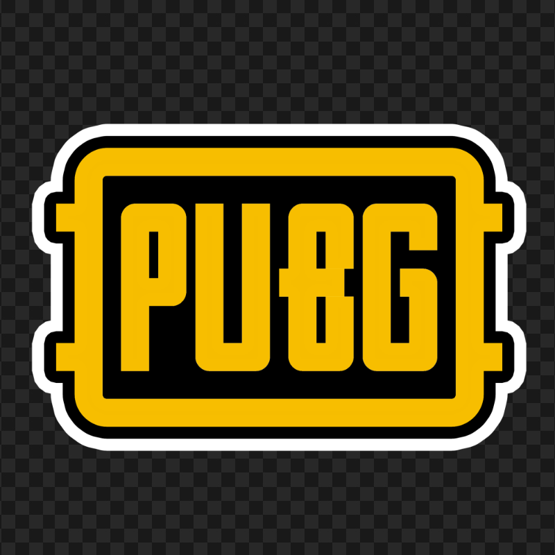Yellow PUBG Logo Stickers