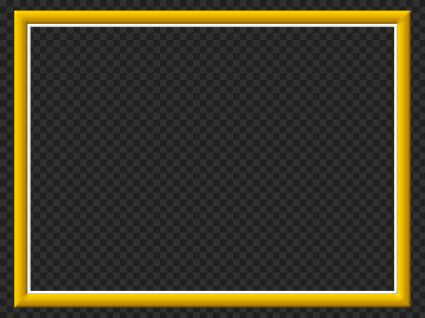 Yellow Rectangle Wood Frame HD PNG