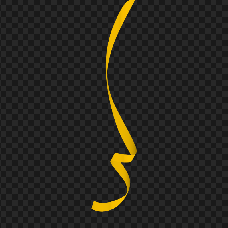 Yellow Ribbon Serpentine Confetti PNG