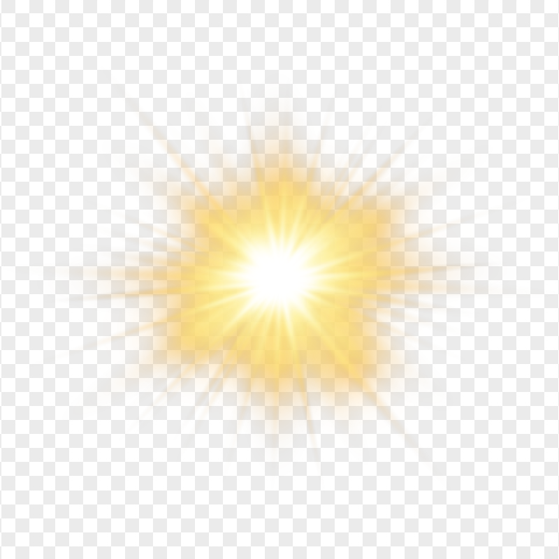 Yellow Sunlight Sun Rays Transparent Background