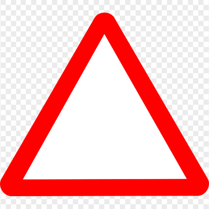 Yield Red Triangle Caution Meaning Road Traffic