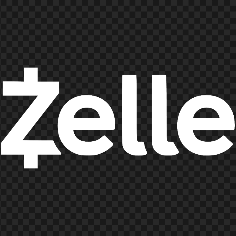 Zelle White Logo Transparent PNG