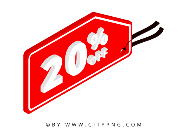 30%オフ赤い3Dタグラベル