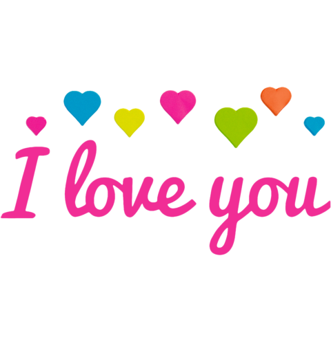 HD Beautiful I Love You Yellow Glitter Design PNG Citypng