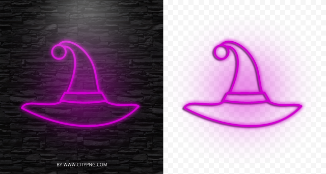witch neon light cutout PNG \u0026 clipart 