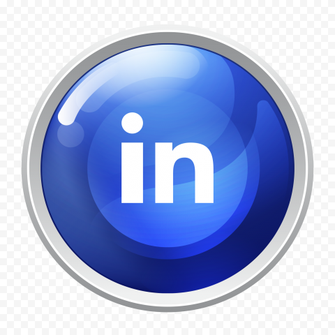 HD White Outline Linkedin Round Icon PNG | Citypng