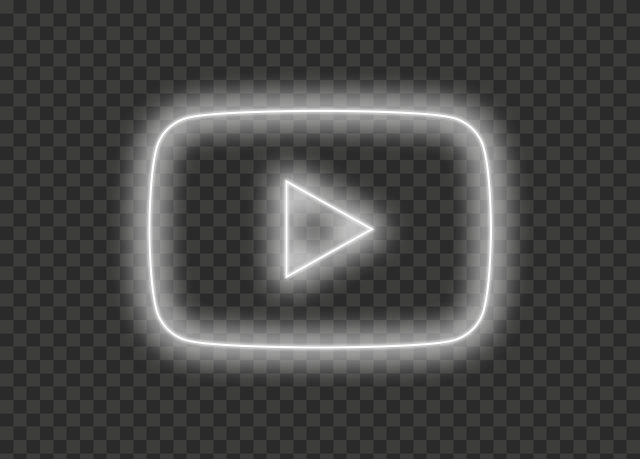 Hd White Youtube Yt Neon Logo Symbol Sign Icon Png Citypng