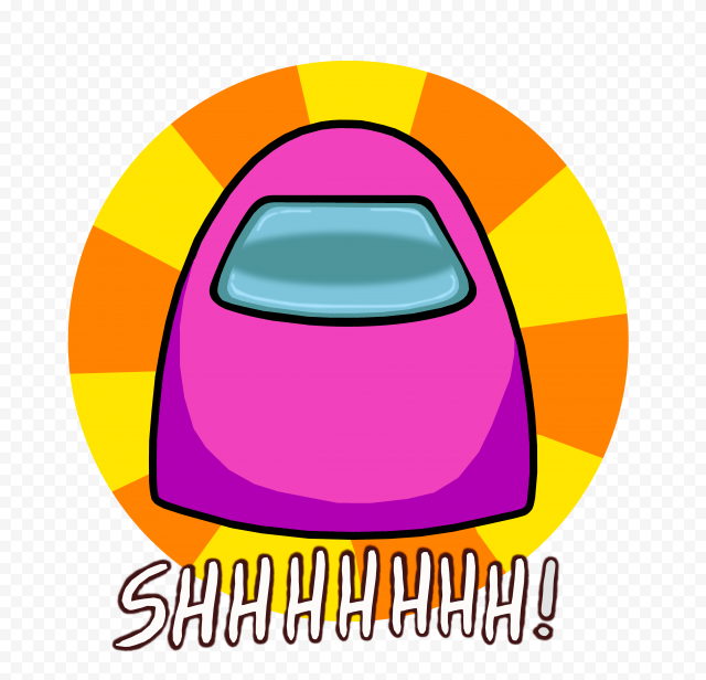 Pink Among Us Character PNG Citypng