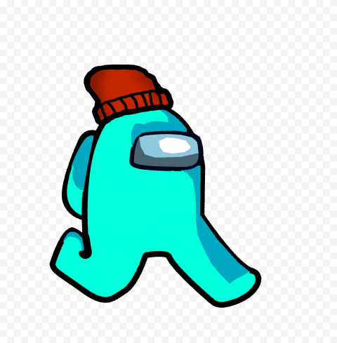 HD Red Among Us Mini Crewmate Character 