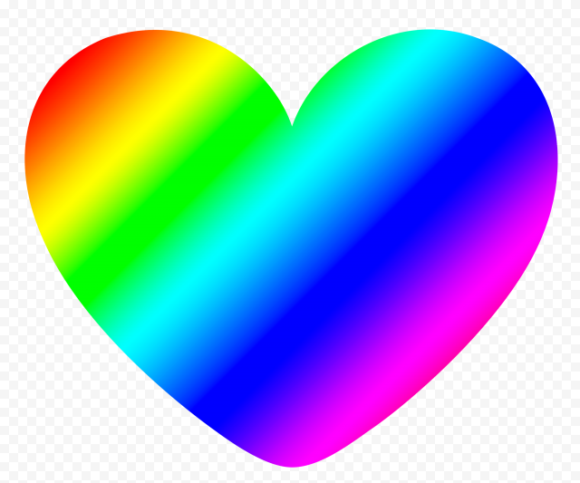 HD Rainbow Glitter Heart PNG Citypng