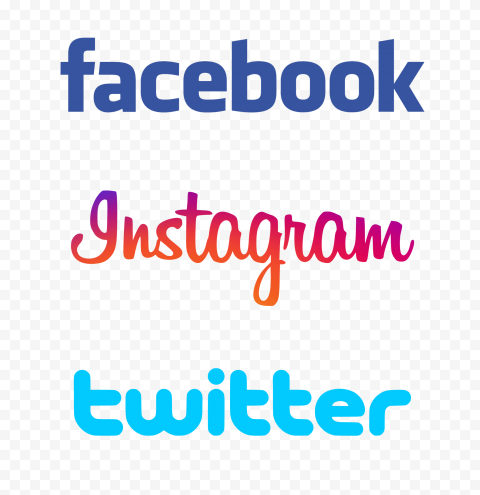 HD Facebook Instagram Twitter White Vertical Logos PNG | Citypng